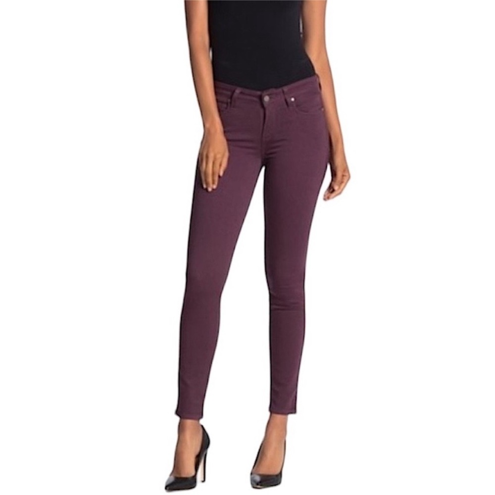 PAIGE NWT Verdugo Ankle Skinny Jeans in Faded Linot Noir Sz 24